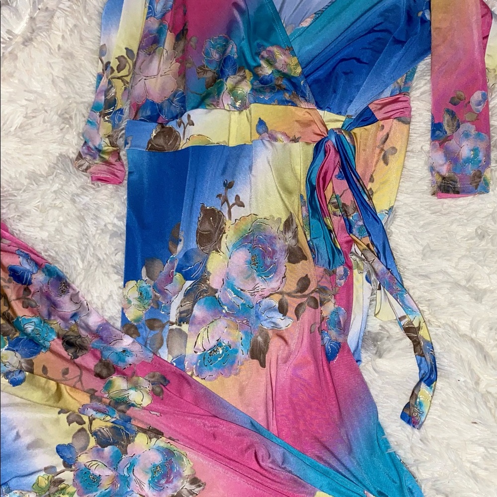 Flowy Wrap Maxi Dress